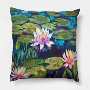 water lilies Pillow