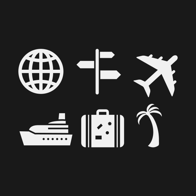 Travel Symbols by Foxxy Merch