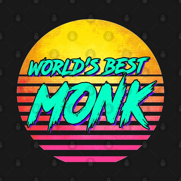 Funny Monk Retro 1980s Gift by GWENT