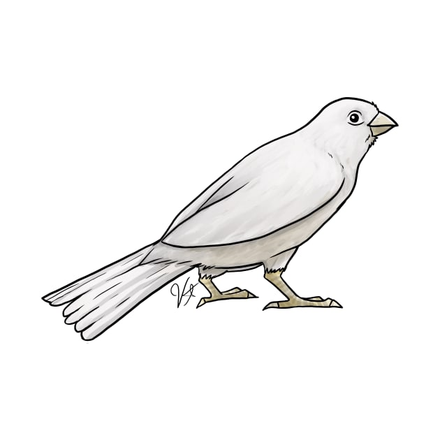 Bird - Canary - White by Jen's Dogs Custom Gifts and Designs