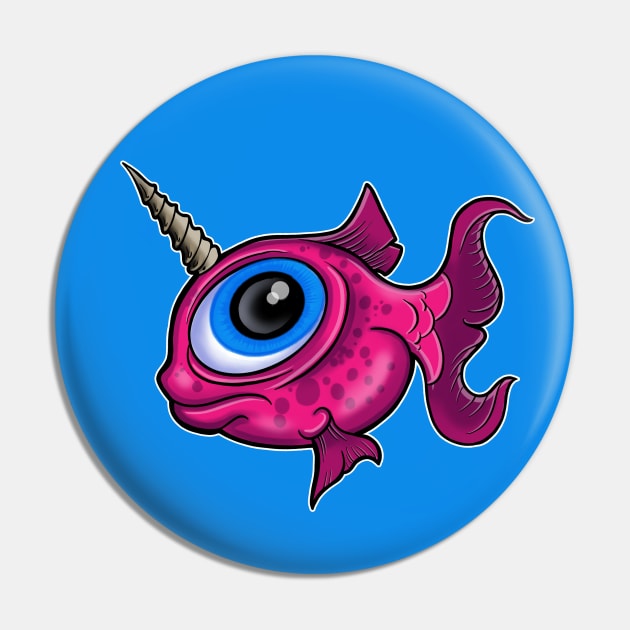 Cute Unicorn Fish Pin by Space Truck