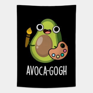 Avoca-gogh Cute Avocado Artist Pun Tapestry