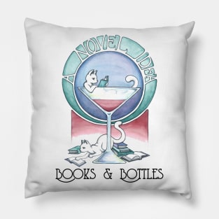 Books & Bottles Pillow