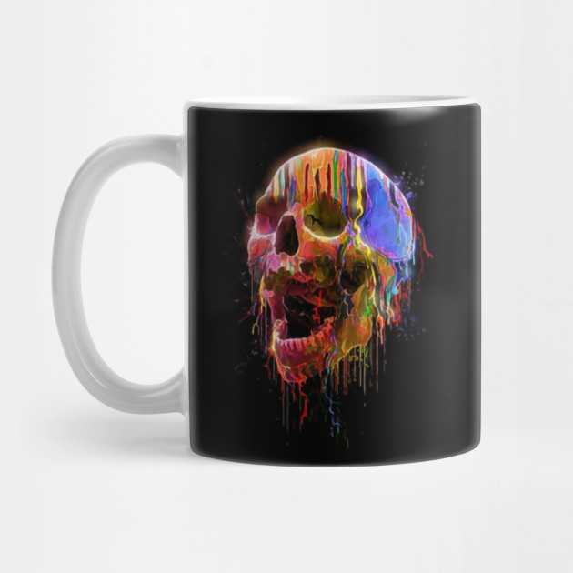 Colorful Skull Color Skull Watercolor Skull Painting Skull Color
