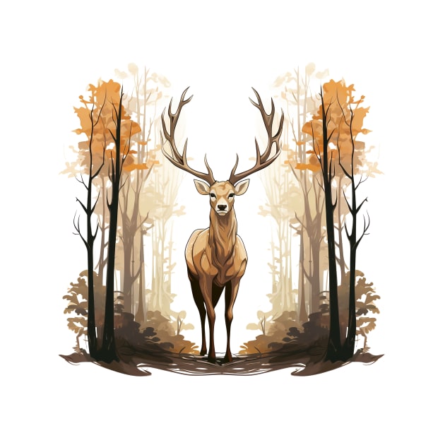 Deer And Forest by zooleisurelife