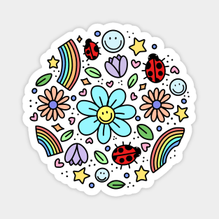 Flower Doodle Magnet