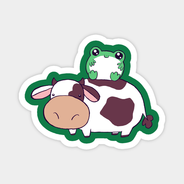 Frog Cow Magnet by saradaboru