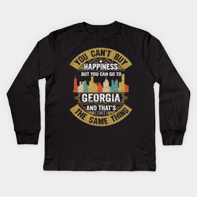 Georgia State Flag I Love Georgia Strong Native Georgia Home Map Georgia Kids Long Sleeve T Shirt Teepublic