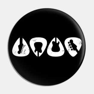 Guitar Picks Dark Theme Pin