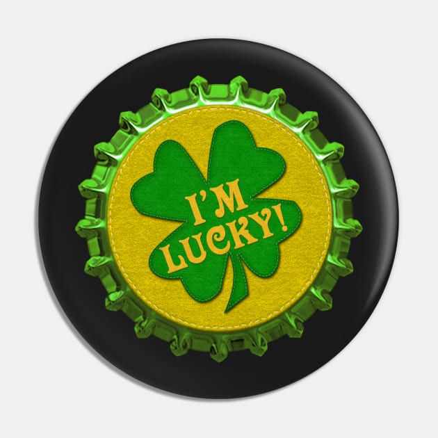 St. Patrick's Day Magnet and Sticker | I'm Lucky by Cherie(c)2022 Pin by CheriesArt