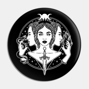 Hecate triple goddess Pin