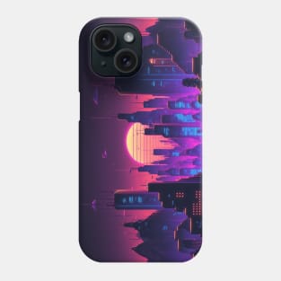 Synthwave City By Night Phone Case