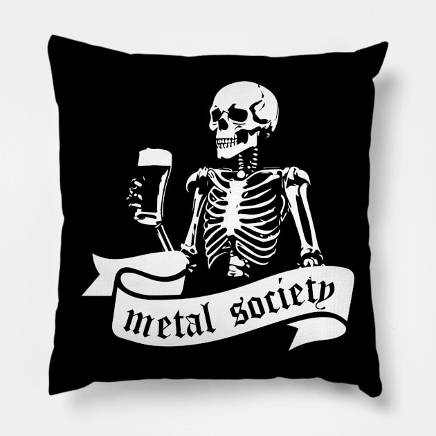 metal society Pillow by lkn