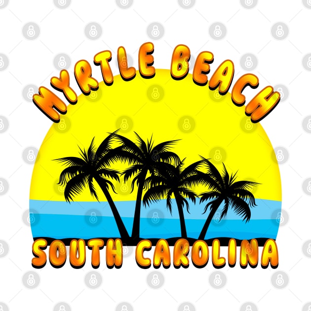 Retro Style MYRTLE BEACH SOUTH CAROLINA by Roly Poly Roundabout