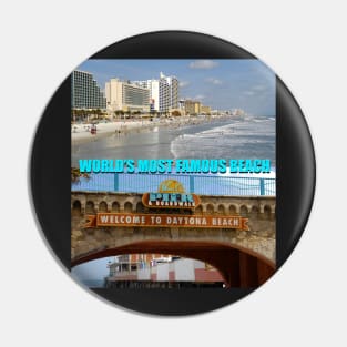 Daytona Beach Florida poster /post card Pin