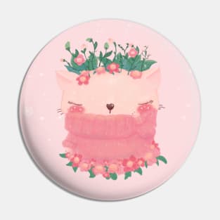 Flower Cat Pin