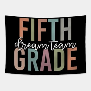 Retro Fifth Grade Dream Team Groovy Teacher Back To School Tapestry