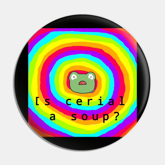 Phsycadelic frog Pin by bumblebeebuiscut