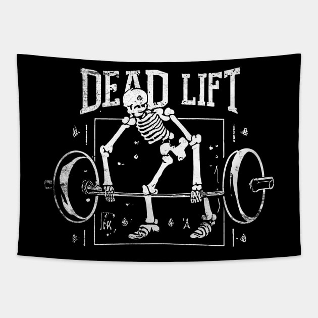 Dead Lift Skeleton Barbell Workout Gym Bodybuilding Unisex Tapestry by Y2KSZN