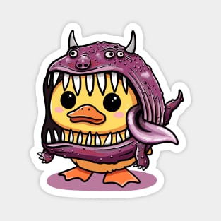 Duckie in a Monster Costume Magnet