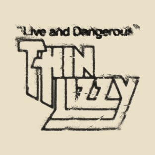 thin lizzy graffiti logo graphic T-Shirt