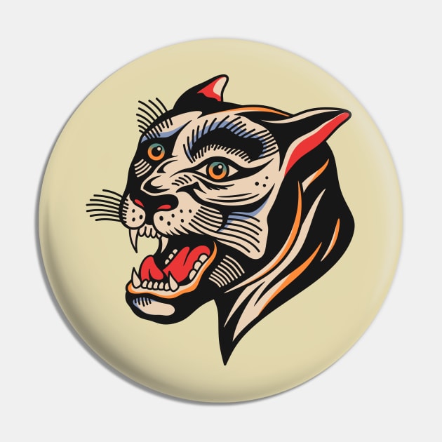 Trad Tiger Pin by Inkshit13