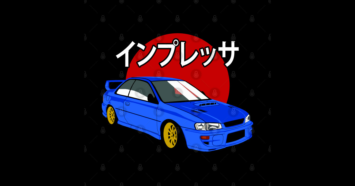 Subaru Impreza GC8 JDM Style Subaru Sticker TeePublic