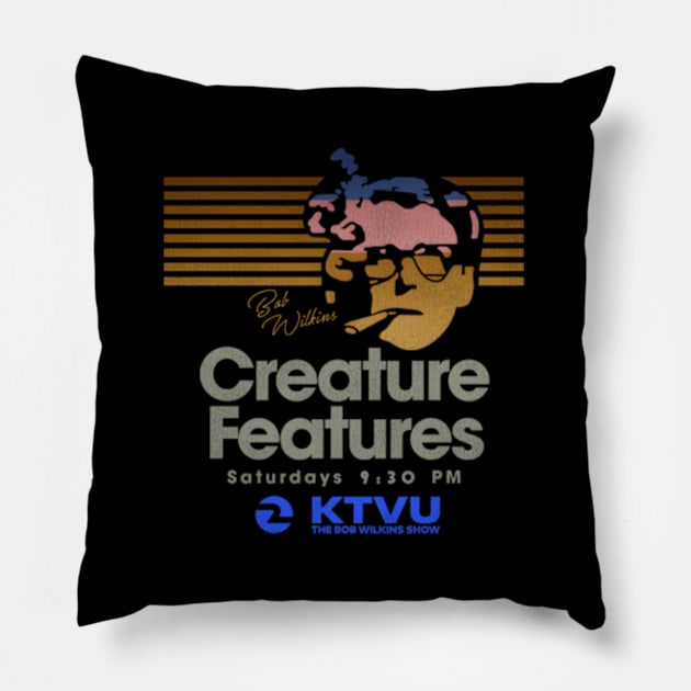 Creature Features W Bob Wilkins Pillow by dany artist