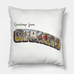 Greetings from Georgia Pillow