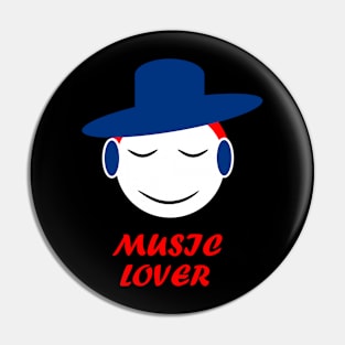 Music lover cute guy Pin