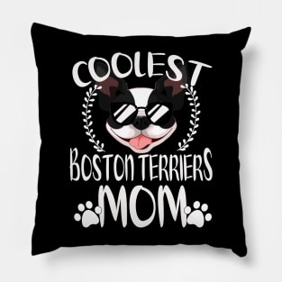 Glasses Coolest Boston Terriers Dog Mom Pillow