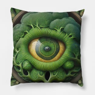 [AI Art] Eye Of Broccoli, Art Deco Style Pillow