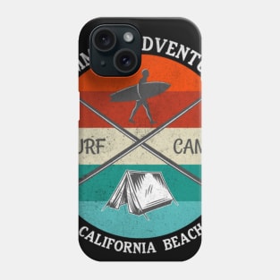 California camping adventure nature wildlife vintage distressed Phone Case