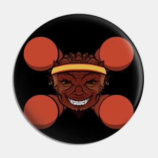 Dodgeball Devil (no caption) Pin