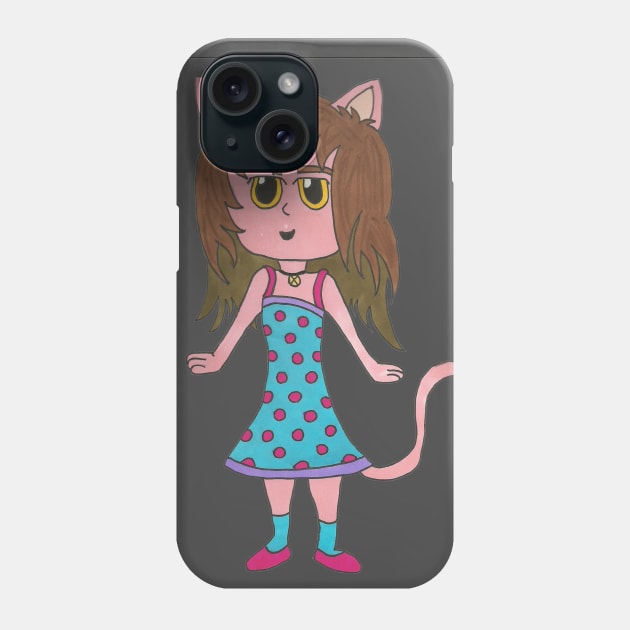 Chibi Girl Phone Case by Loose Tangent Arts