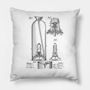 Fire Extinguisher Vintage Patent Hand Drawing Pillow
