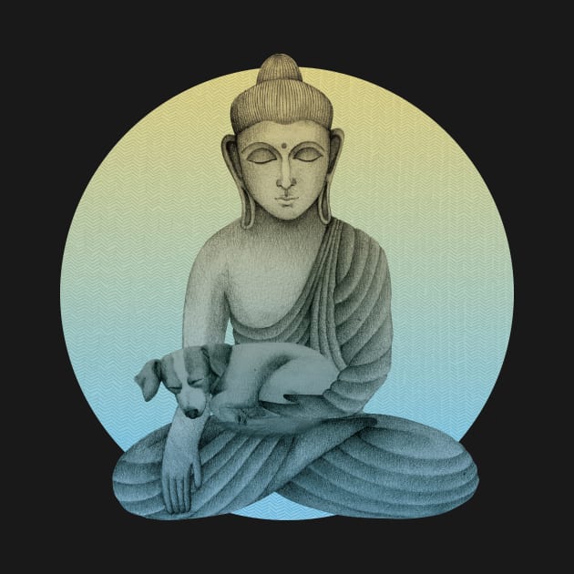 Buddha with dog 3 by KindSpirits