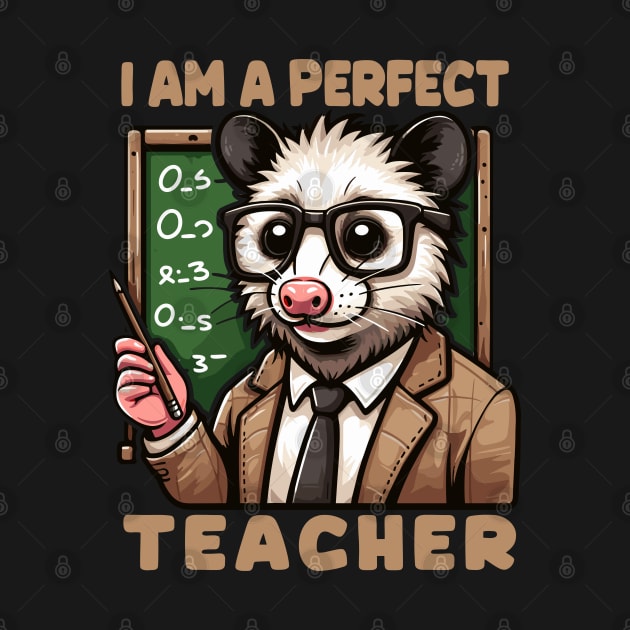 Kawaii Opossum Teacher With Glasses by MoDesigns22 