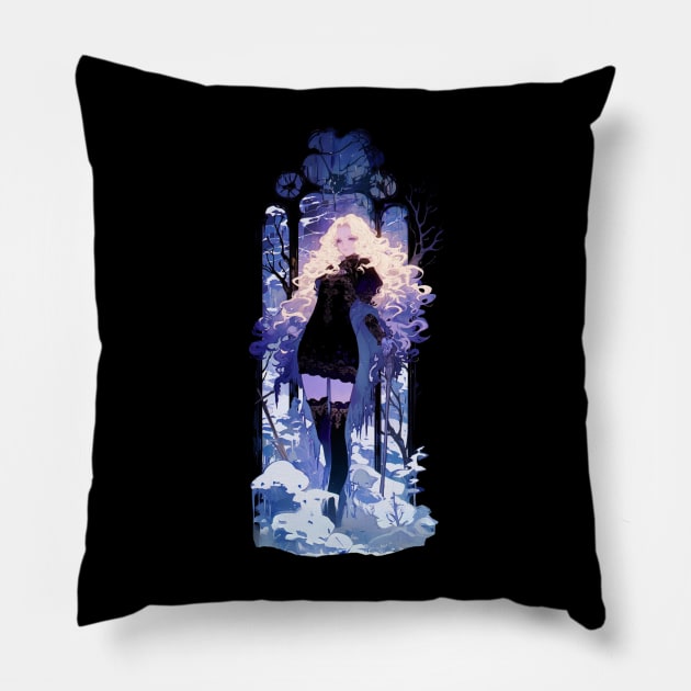 Winter Lady Pillow by DarkSideRunners