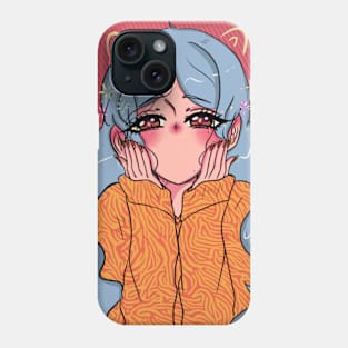 Shy anime girl Phone Case