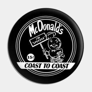 McDonald's Old Logo - Winking Burger Chef Speedee Pin