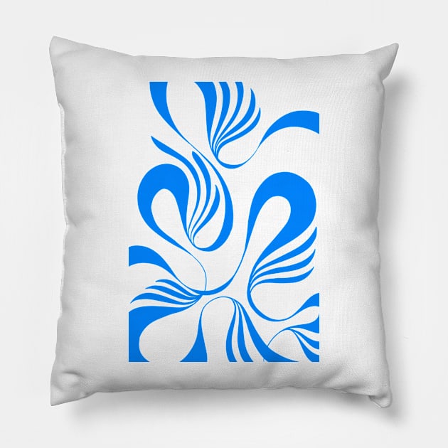 blue waves Pillow by stupidpotato1