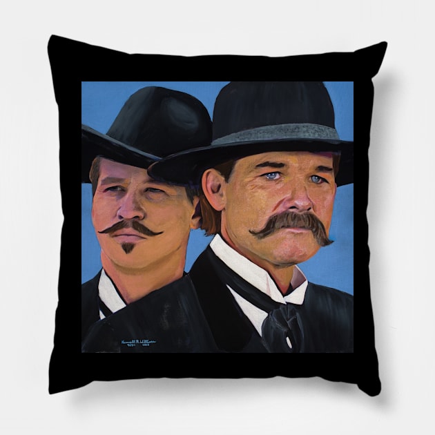 Tombstone Duo Pillow by Kenneth R Williams