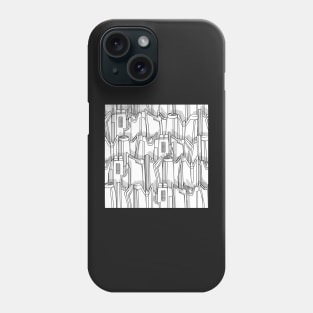 1960s classic fairy tails (tail fins) black and white Phone Case