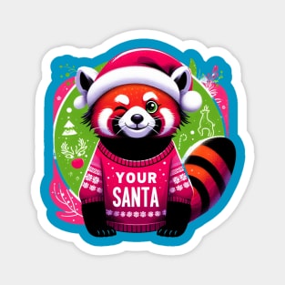 Christmas Red Panda Magnet