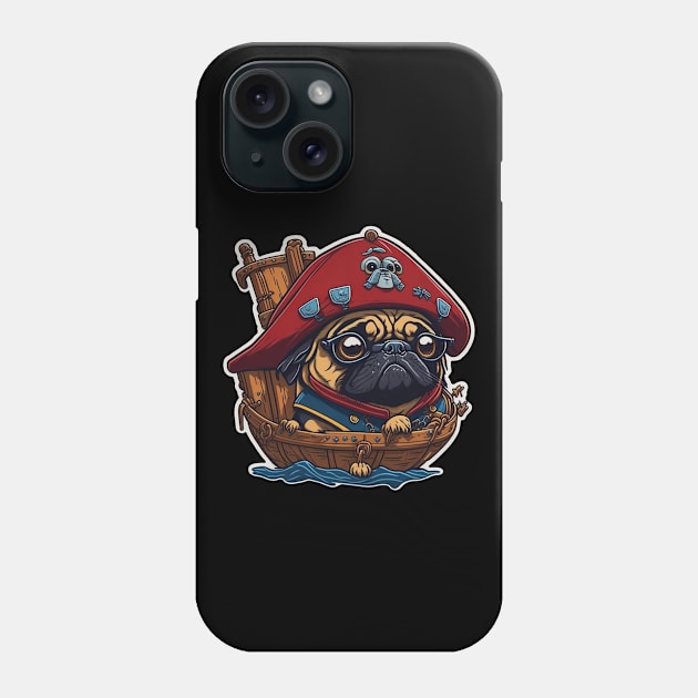 Pirate pug Phone Case by MrPug