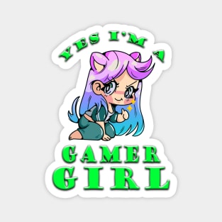 Yes Im A Gamer Girl Sly Lime Magnet