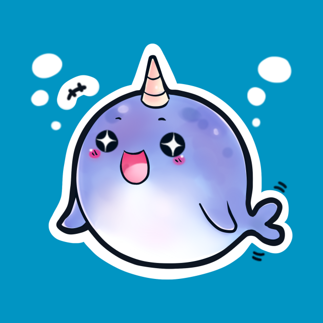 chibi narwhal cute animals pillow teepublic