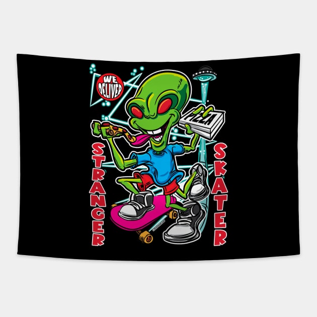 Stranger Skater Tapestry by eShirtLabs