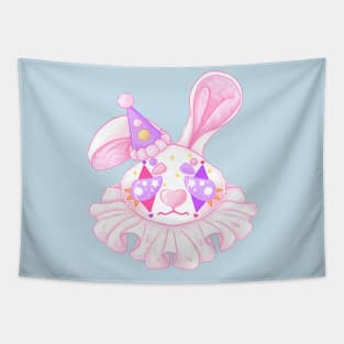 Pastel bunny clown Tapestry